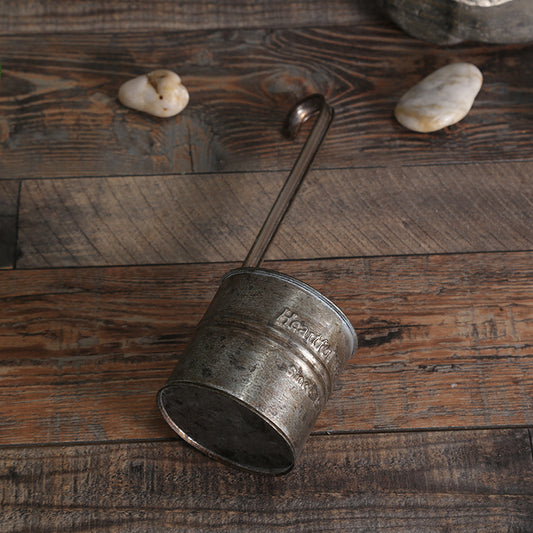 Vintage Iron Hanging Metal Flowerpot 2PCS