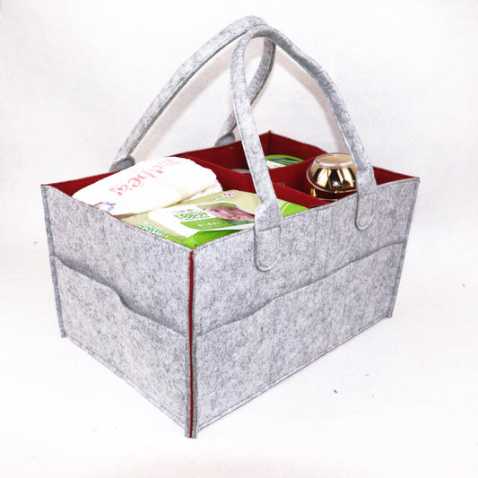 Baby Nappy Caddy Organizer - Red