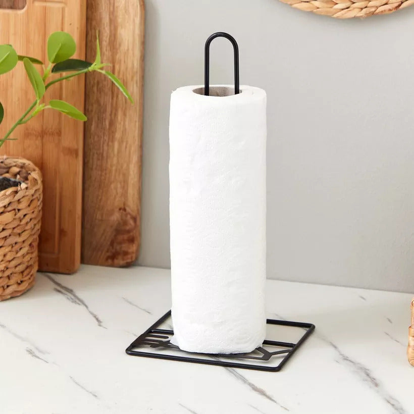 2 Pack Kitchen Roll Holder,Freestanding Paper Towel Holder Countertop,kitchen towel holders free standing