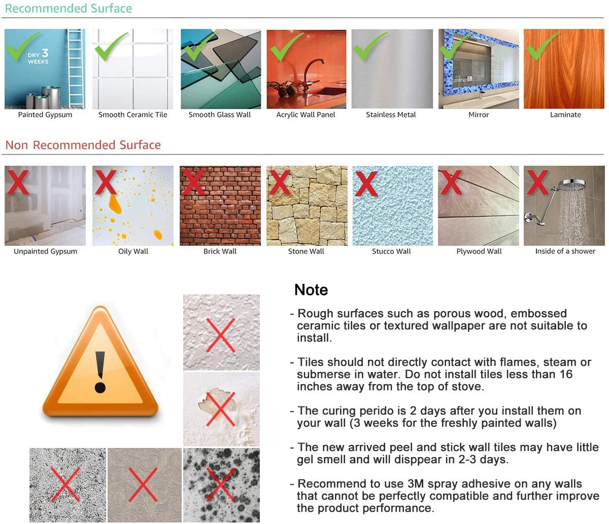 5 Pcs Self-Adhesive 3D Tiles - Jade