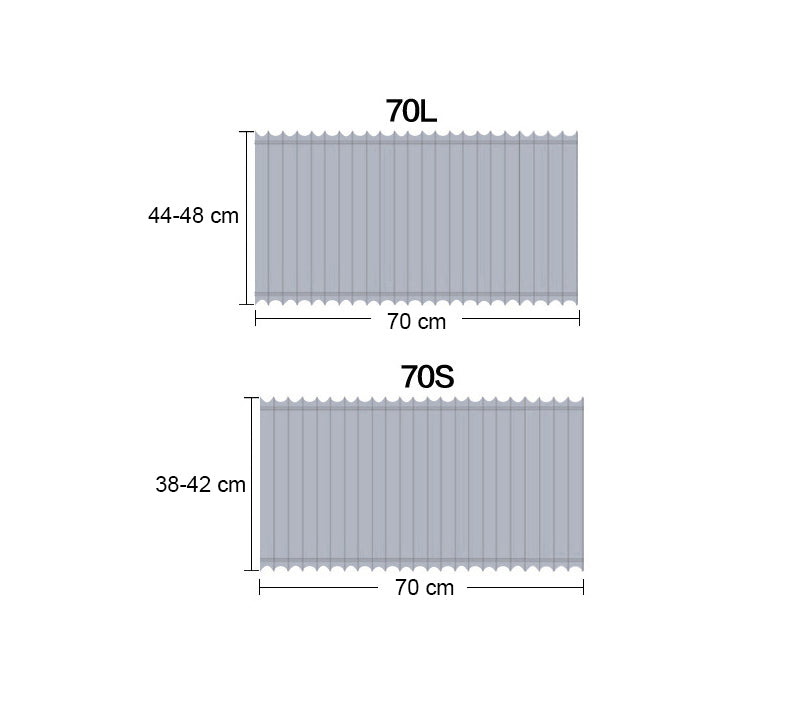 2PCS Black Car Sun Shade Side Window Curtain 70L Auto Foldable Protection Accessories Kit