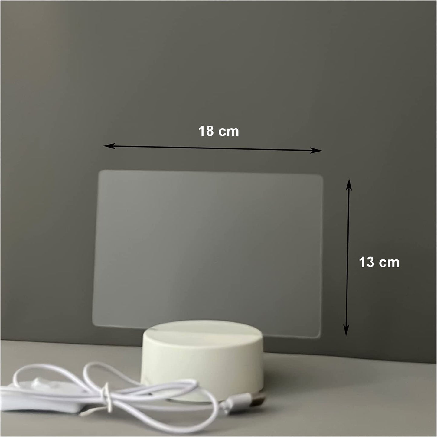 Acrylic LED Glow Memo Board Horizontal