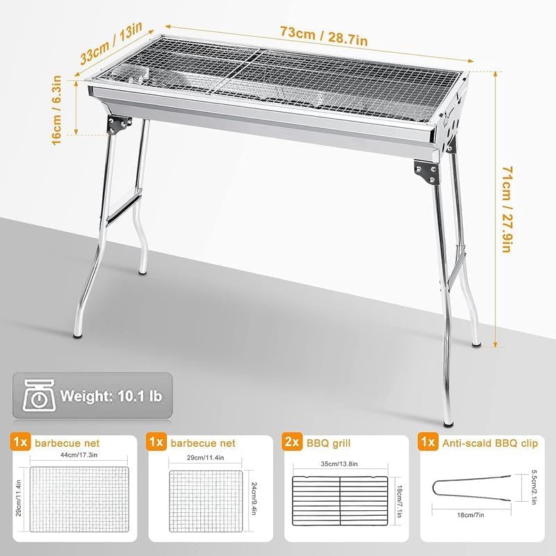 Charcoal BBQ Grill Portable Charcoal BBQ Grill