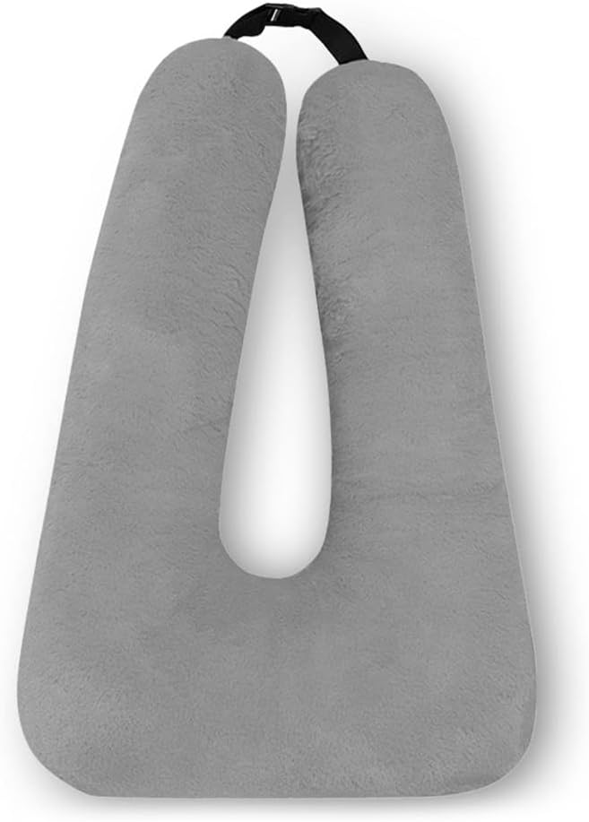 Kids Travel Pillow, Multifunctional U-shaped Car Cushion, Back Seat Supports Gray
