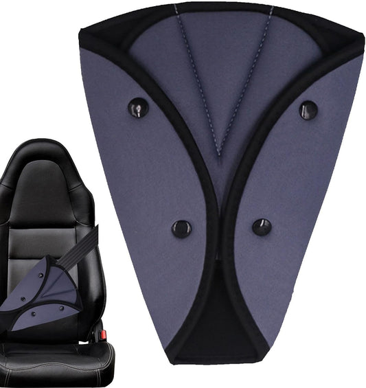 2PC Car Child Seatbelt Cover Strap Protector Black and Gray