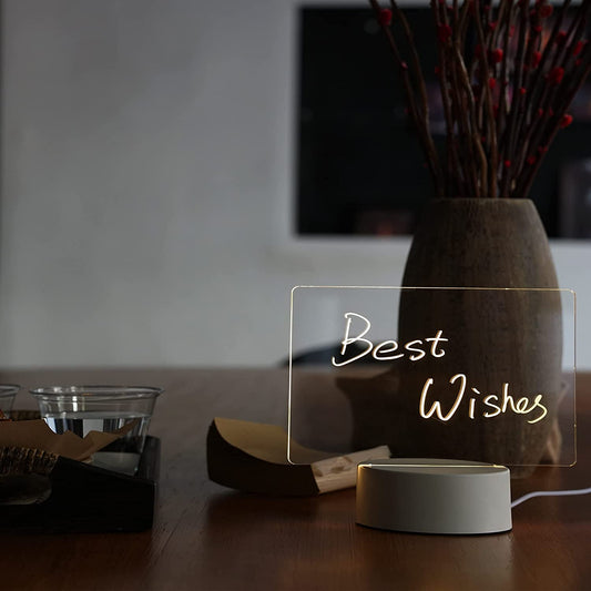 Acrylic LED Glow Memo Board Horizontal