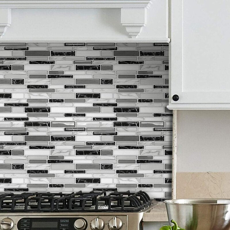 5-Sheet Self Adhesive 3D Wall Backsplash Marble S
