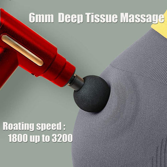 Percussion Muscle Massage Gun Handheld Deep Tissue Massager Gun Red