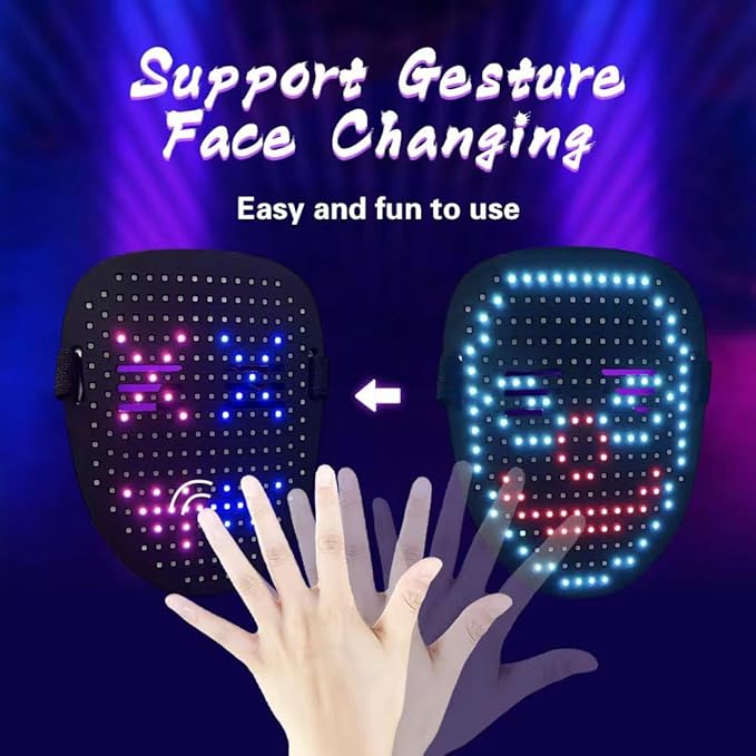 LED Light UP Mask, Mask for Cosplay Halloween Costume Parties