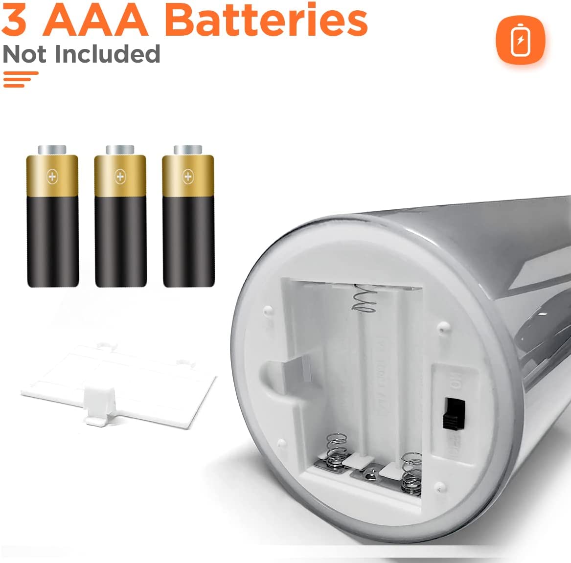 Flameless LED Tea Light Candles Battery Powered 3pcs Gray