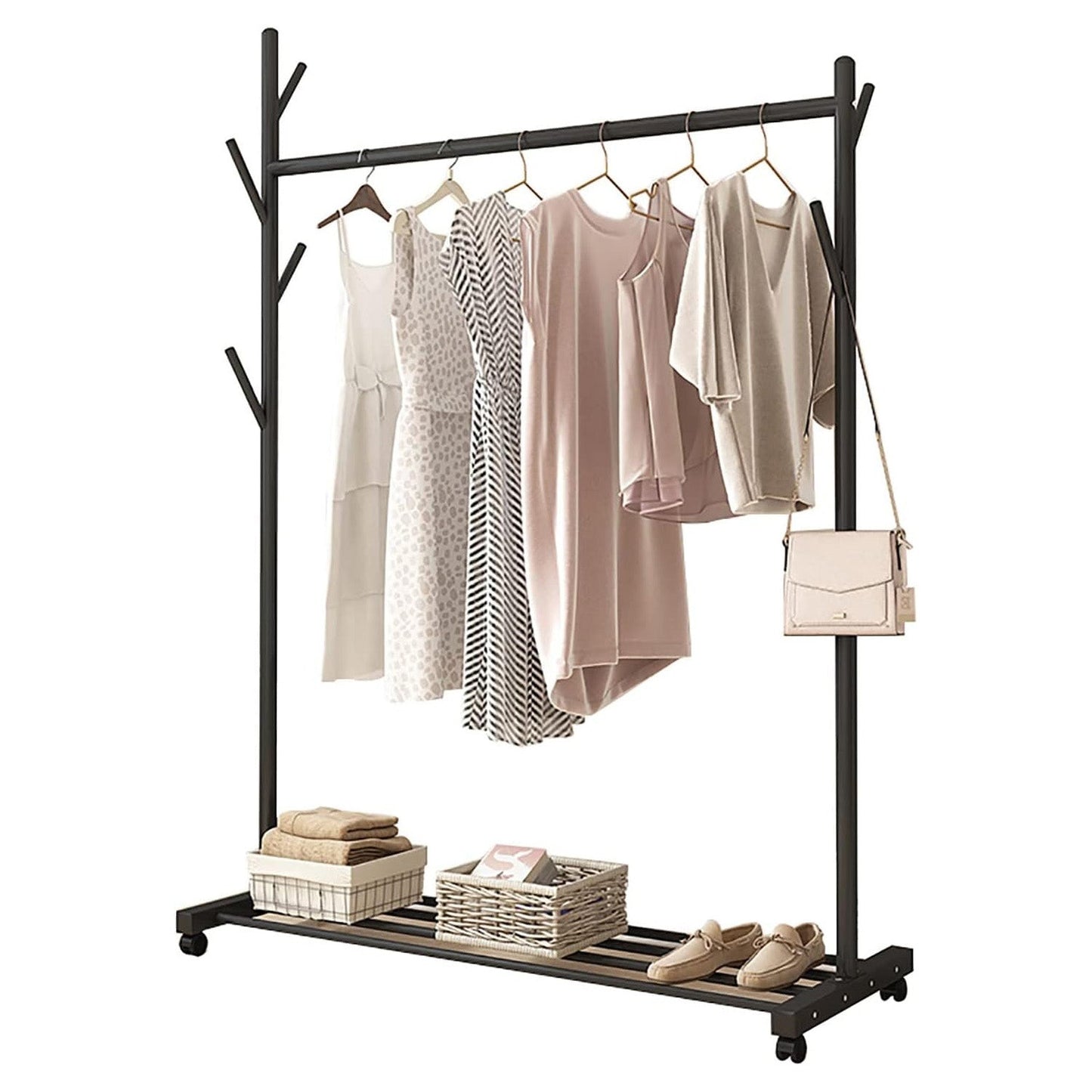120CM COAT RACK BLACK