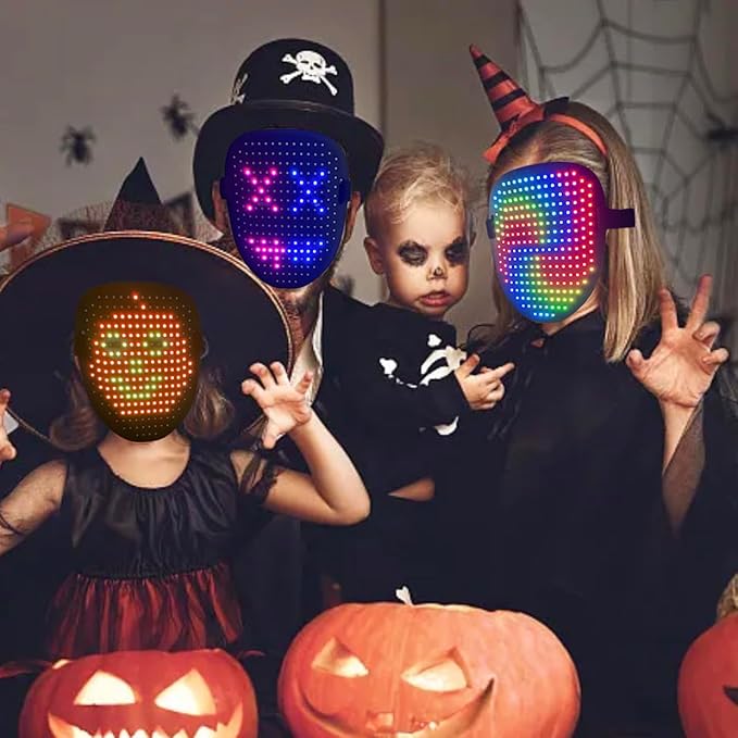 LED Light UP Mask, Mask for Cosplay Halloween Costume Parties