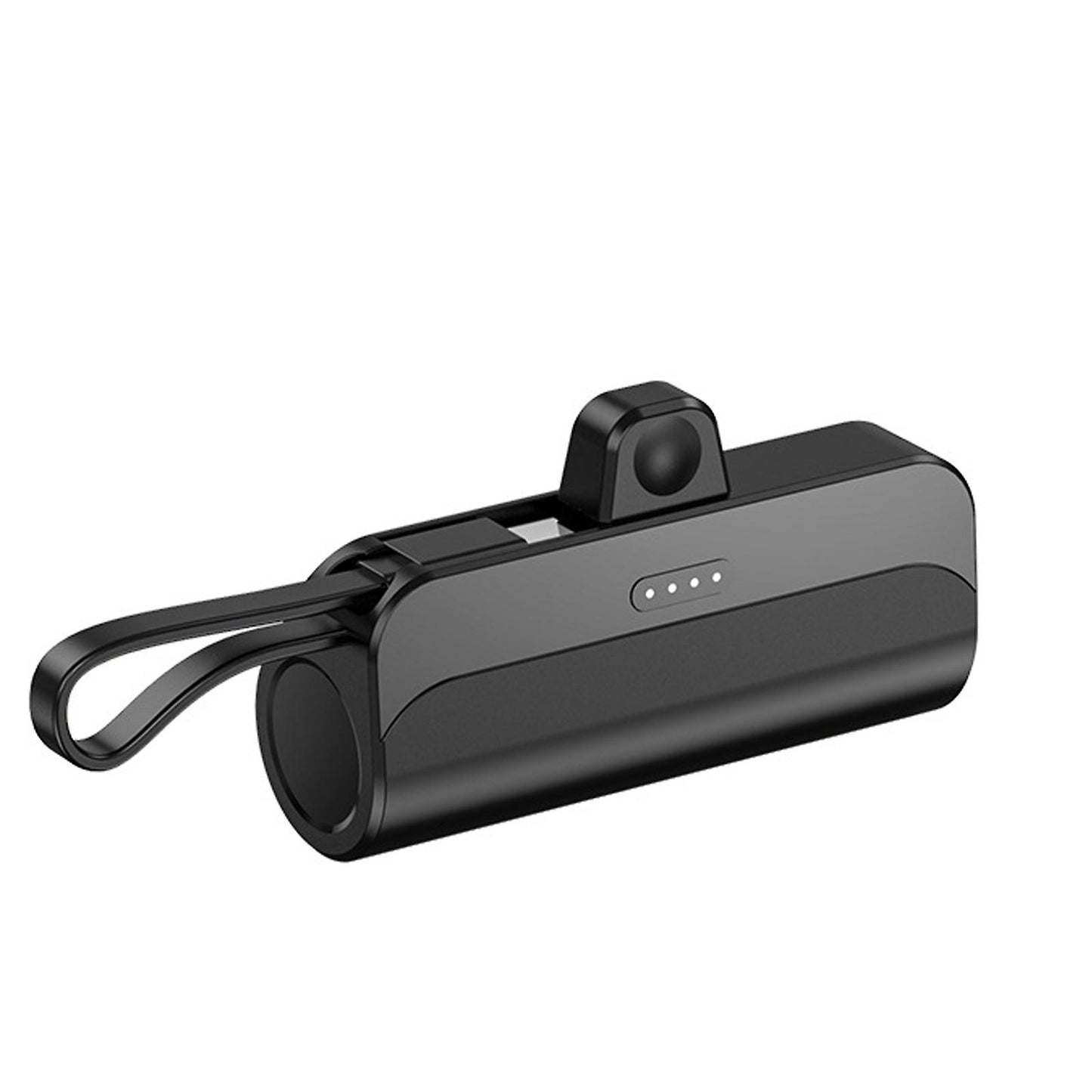Mini Power Bank Portable 6500mAh UltraCompact Power Bank Battery Pack For iPhone/Android (Lightning / Type-C) Black