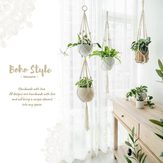 2 x Double Plant pot hanging rope