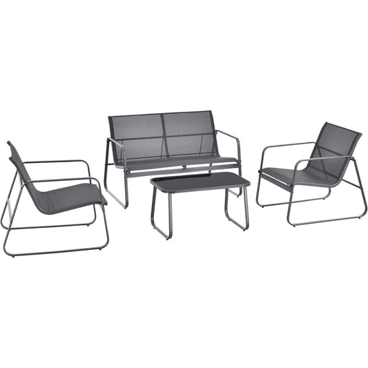4-Piece Garden Outdoor Furniture Set, Sectional Patio Bistro Set
