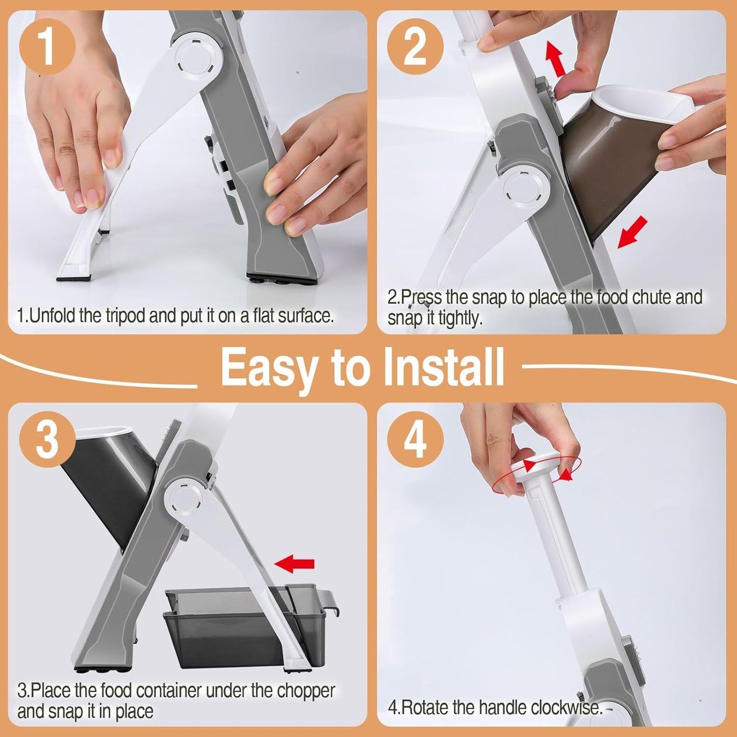 Vegetable Slicer Chopper Potatoes Cutter Gray