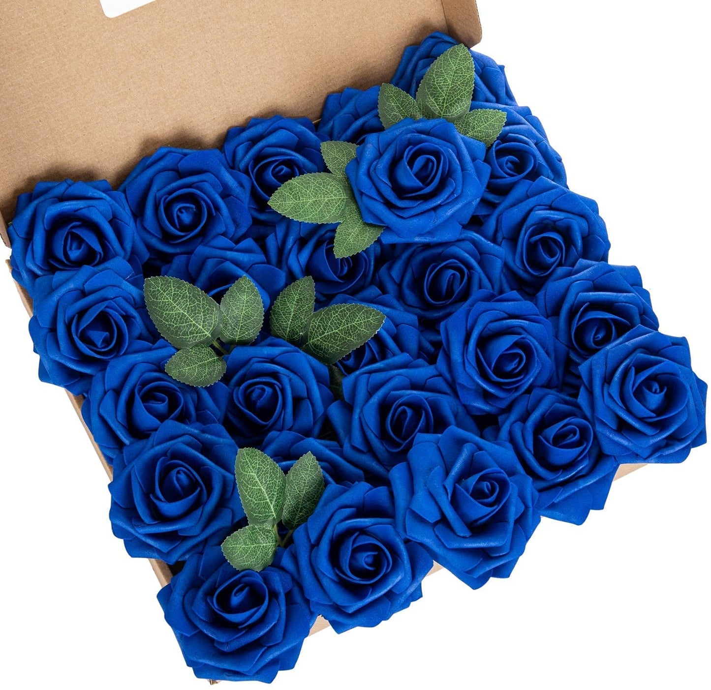 25pcs Artificial Flower Rose Decorated Rose Flower - Blue