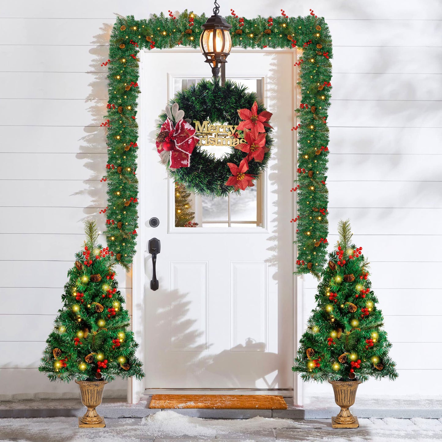 Christmas Wreath, Artificial Christmas Wreath for Front Door B