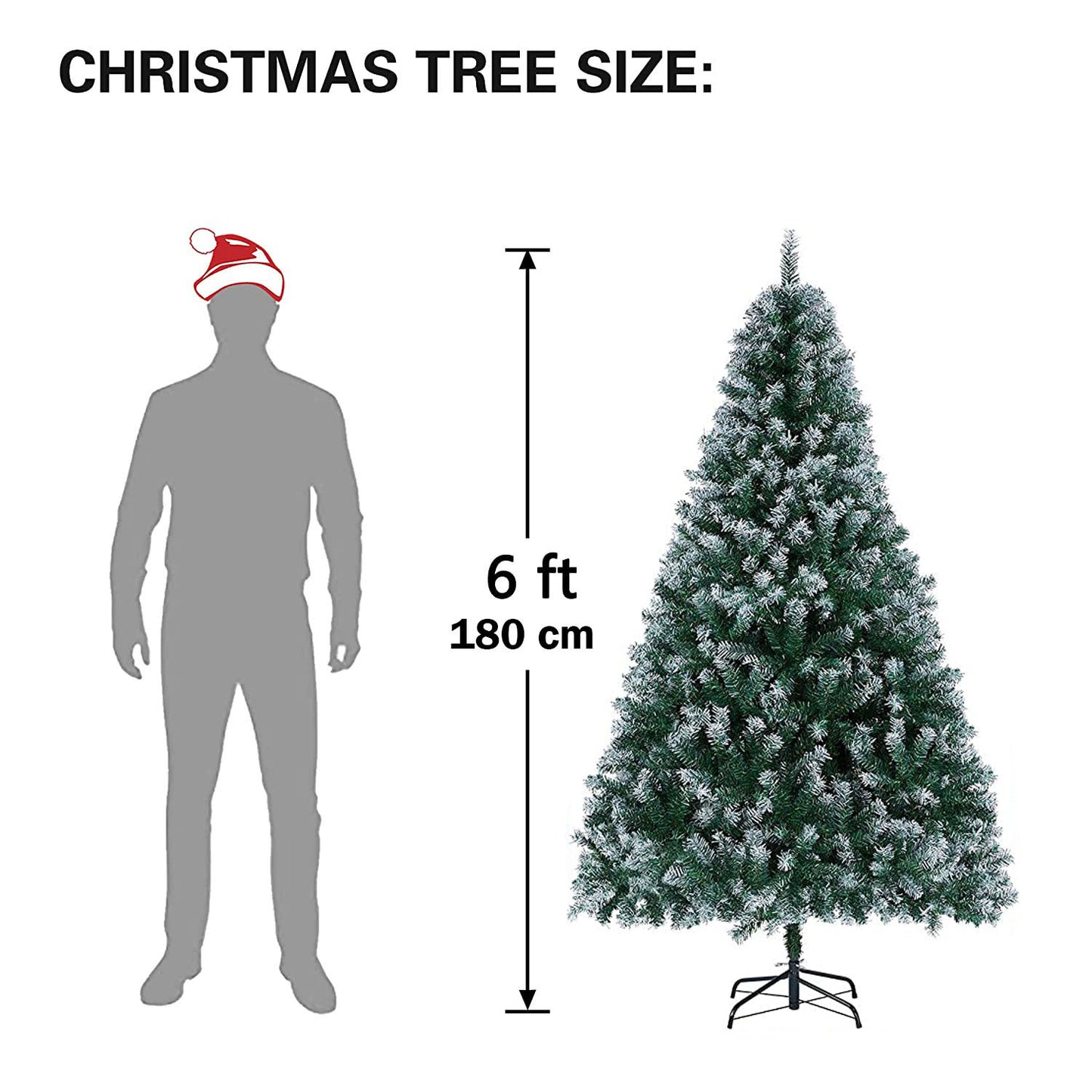 Freeshipping|Premium 180cm Christmas Tree Artificial Xmas Tree Snow Decor