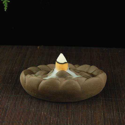 Backflow Incense Burner Mountain Peak Round