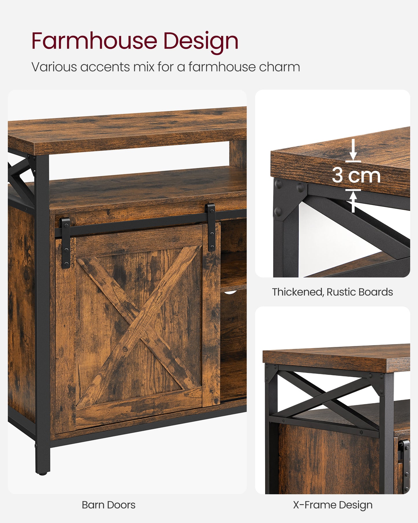 VASAGLE TV Stand for 65 Inch TV