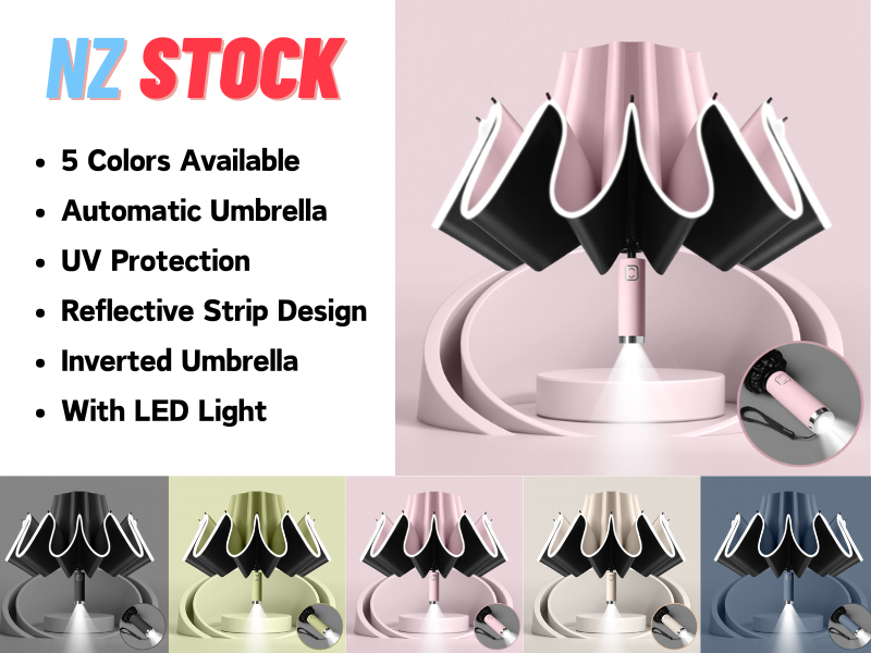 Auto Open Close UV Protection Umbrella Reverse Folding Umbrella Green