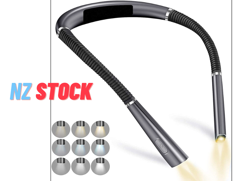 LED Neck Reading Light Rechargeable Book Light for Reading in Bed 3 Colors, 3 Brightness Levels