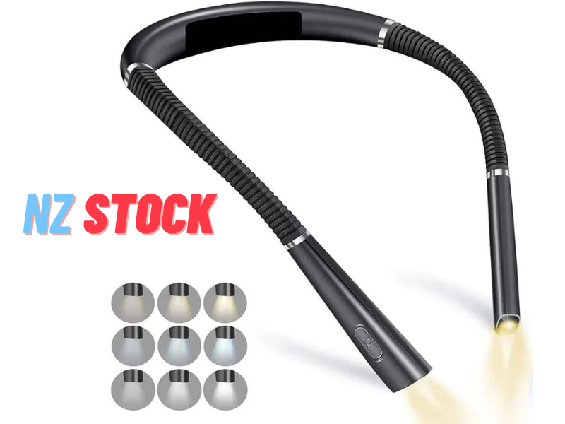 LED Neck Reading Light Rechargeable Book Light for Reading in Bed 3 Colors, 3 Brightness Levels