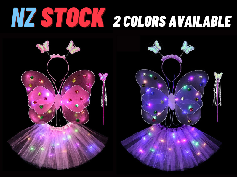 20 LED Light up Fairy Costume Set Pink