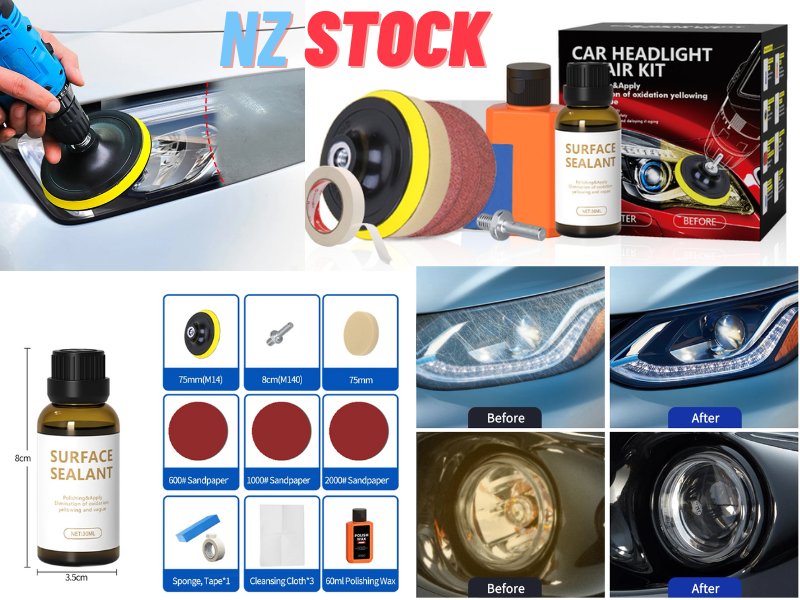 Car Headlight Restoration Kit Headlamp Lens Restore Oxidation Yellow Scratch Repair Liquid Polymer Chemical Polishing