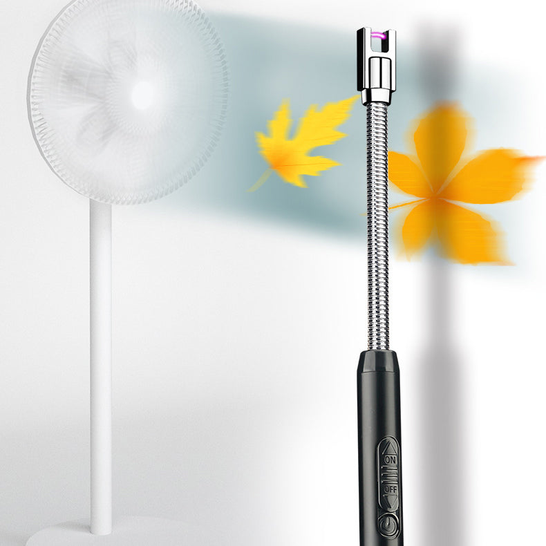 Electric Flameless Candle BBQ Lighter - Black and Sliver