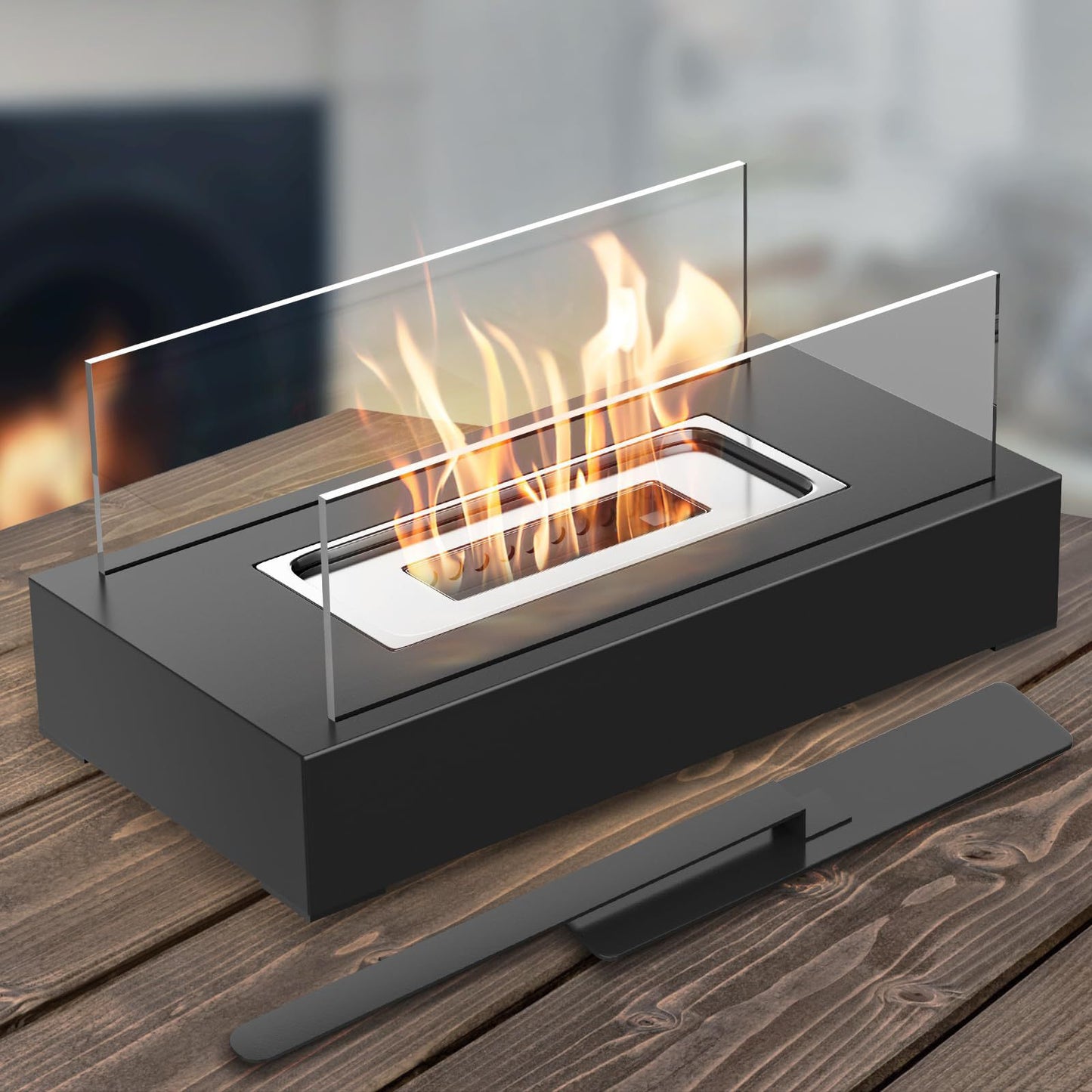 Tabletop Fire Pit,Indoor & Outdoor Table Top Firepit Ethanol Tabletop Fireplace Bowl for Patio Backyard Livingroom