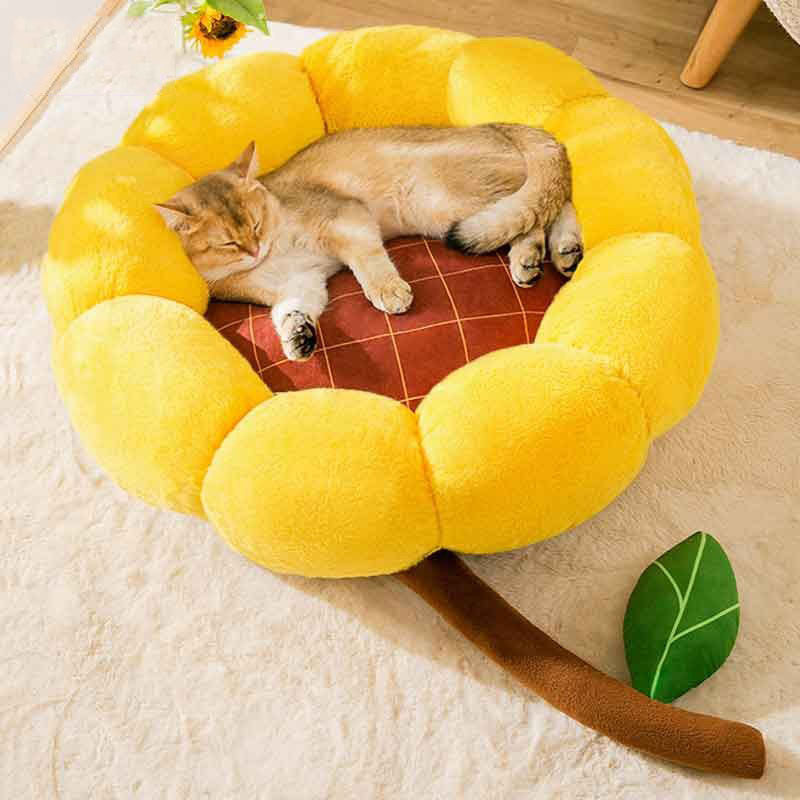Dog Cat Bed - Sunflower