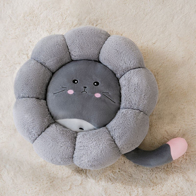 Dog Cat Bed or Seat Mat - Gray Cat