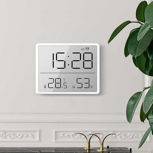 Large Screen Digital Alarm Clock Temperature and Humidity Alarm Clock for Simple Living Room Wall Layout
