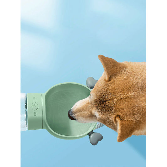 Pet travel water feeder Green 600ml