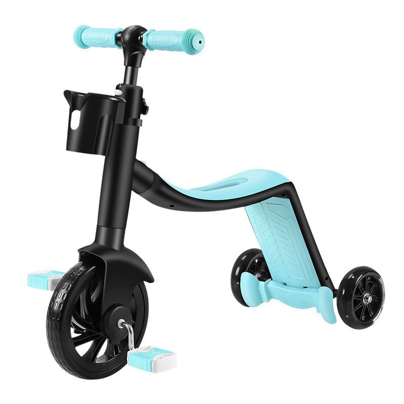 3 in 1 Kids Tricycle | Kick Scooter Tricycle Balance Bike | with Adjustable Height for 3 to 8 Year Kids