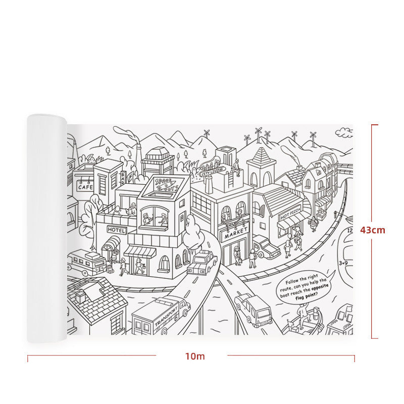 Coloring Paper Roll 10M - City