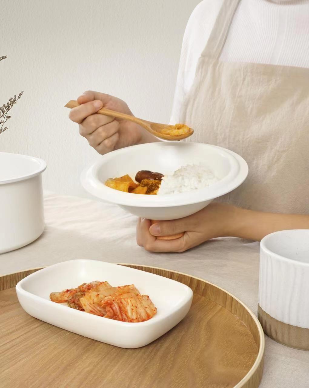 KIMS COOK All Cooker type 18cm Milk Pot + 24cm Fry Pan Set (6pcs) - White