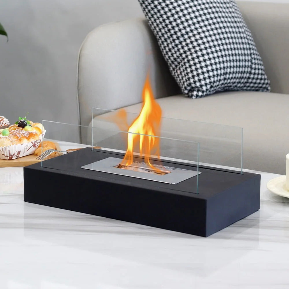 Tabletop Fire Pit,Indoor & Outdoor Table Top Firepit Ethanol Tabletop Fireplace Bowl for Patio Backyard Livingroom