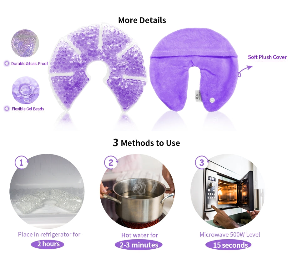 Hot Cold Breast Gel Bead Ice Packs Breast Pads Relief for Breastfeeding