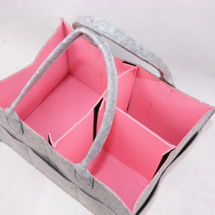 Baby Nappy Caddy Organizer - Pink