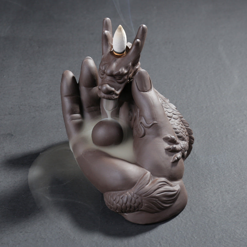 Backflow Incense Burner Hand Loong