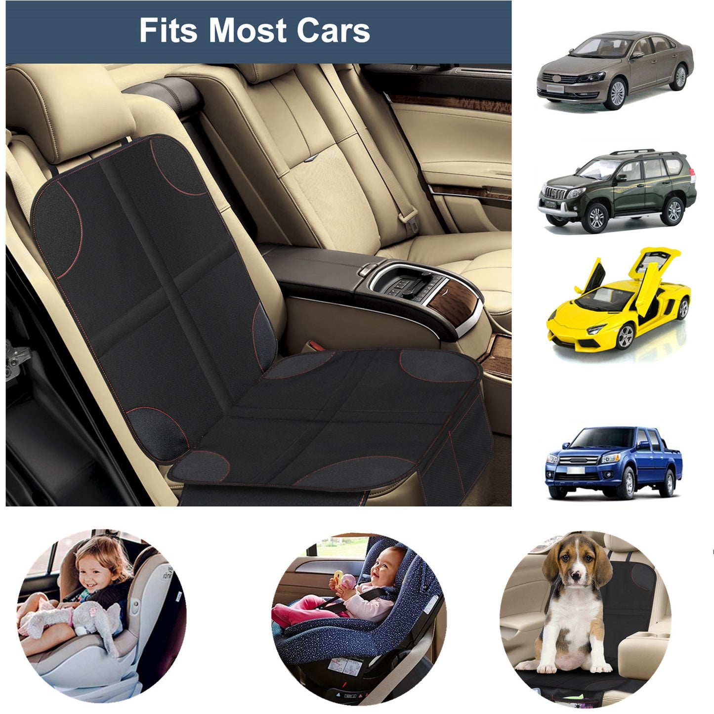Car Seat Protector for Kids Car Seat Cover Protector