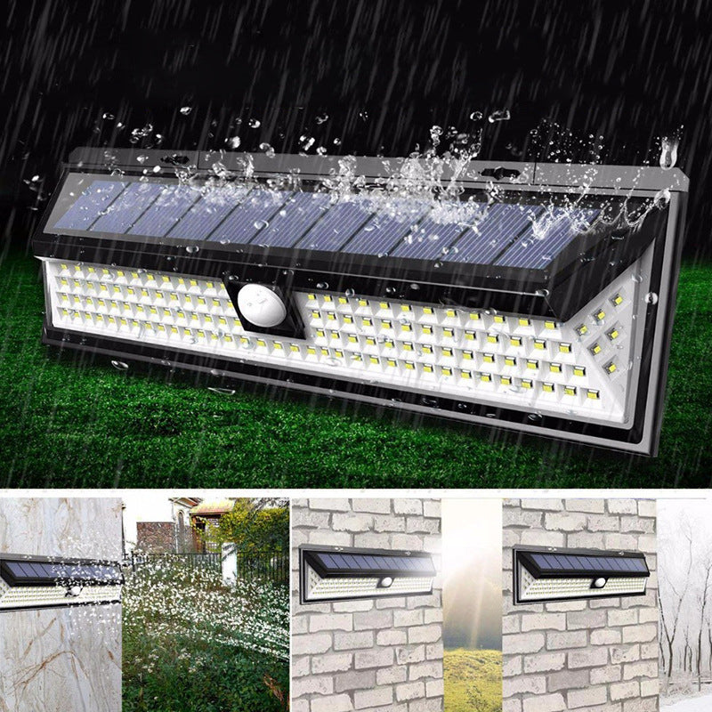 180 LED Solar Power Wall Light 3 Modes Body Sensor