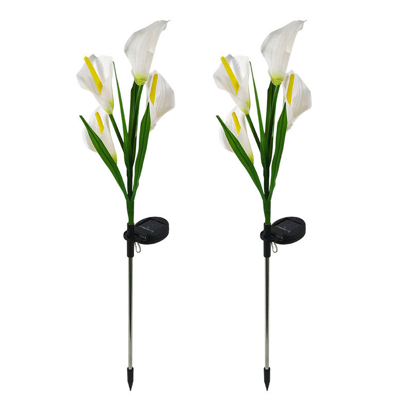 Outdoor Solar Garden Lights Calla Lily (2 Pack)- White
