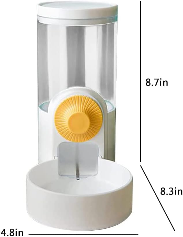 Pet Automatic Water Food Feeder Set Pet Cage Suspended Water Dispenser - White