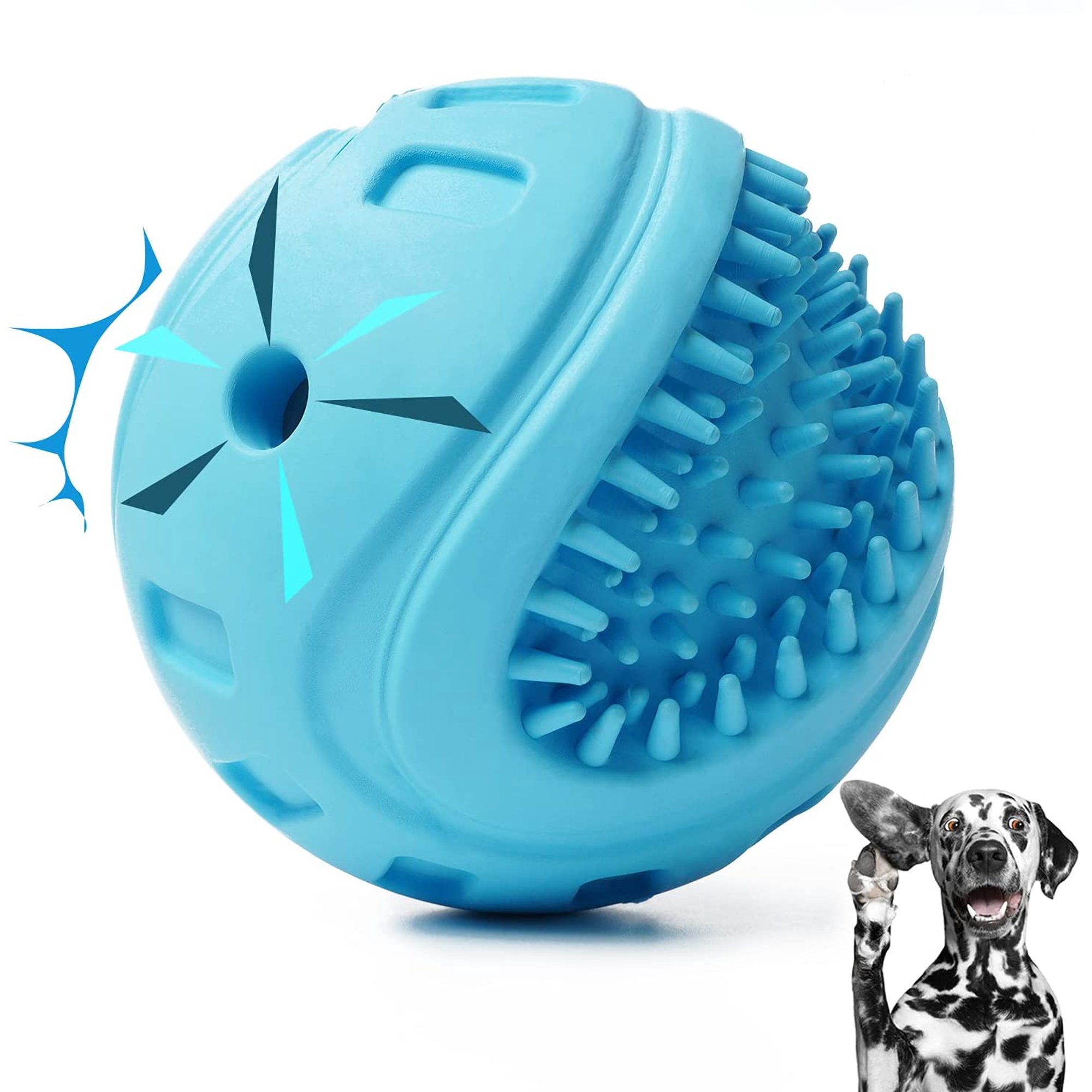Dog ball with online teeth