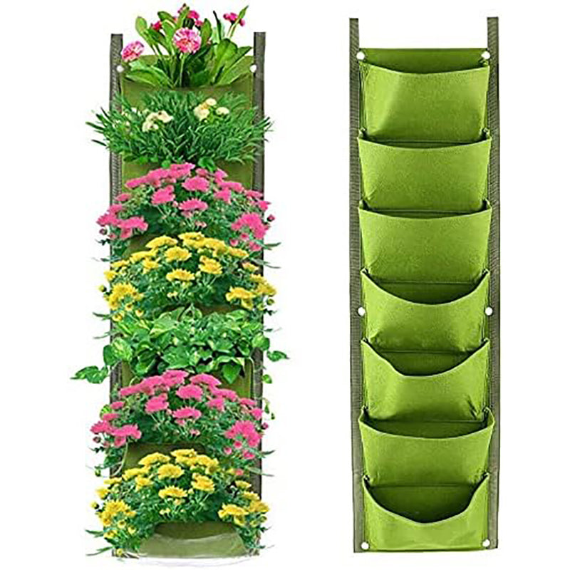 Plant Bag Wall Hanging Garden Planter 7 Pockets