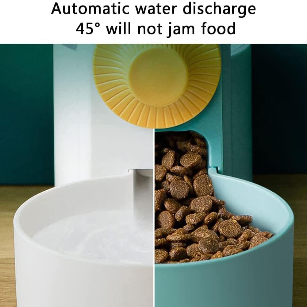 Pet Automatic Water Food Feeder Set Pet Cage Suspended Water Dispenser - White